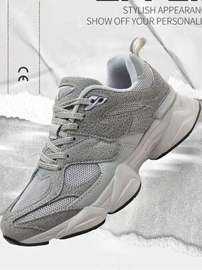 Gray Women's Athletic Sneakers - Unbranded